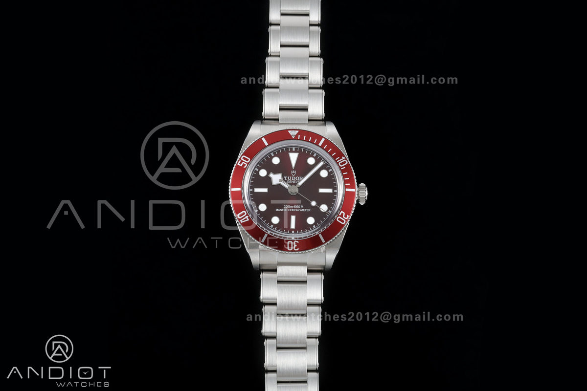 Black Bay 58 39mm SS ZF 1:1 Best Edition Burgundy Red Dial on Rivet Bracelet A2824